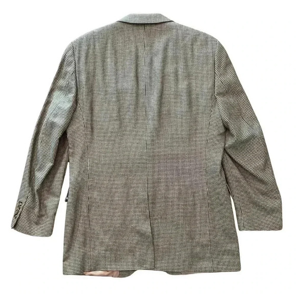 Jos A Bank Wool Silk Mens Houndstooth Blazer Size 42L - Picture 10 of 11